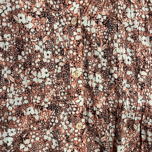 Pilcro by Anthropologie Terra Cotta Floral Blouse XS NWT - Picture 3 of 9